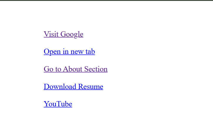 Anchor Tag Output