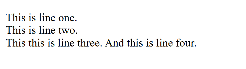Line Break Output